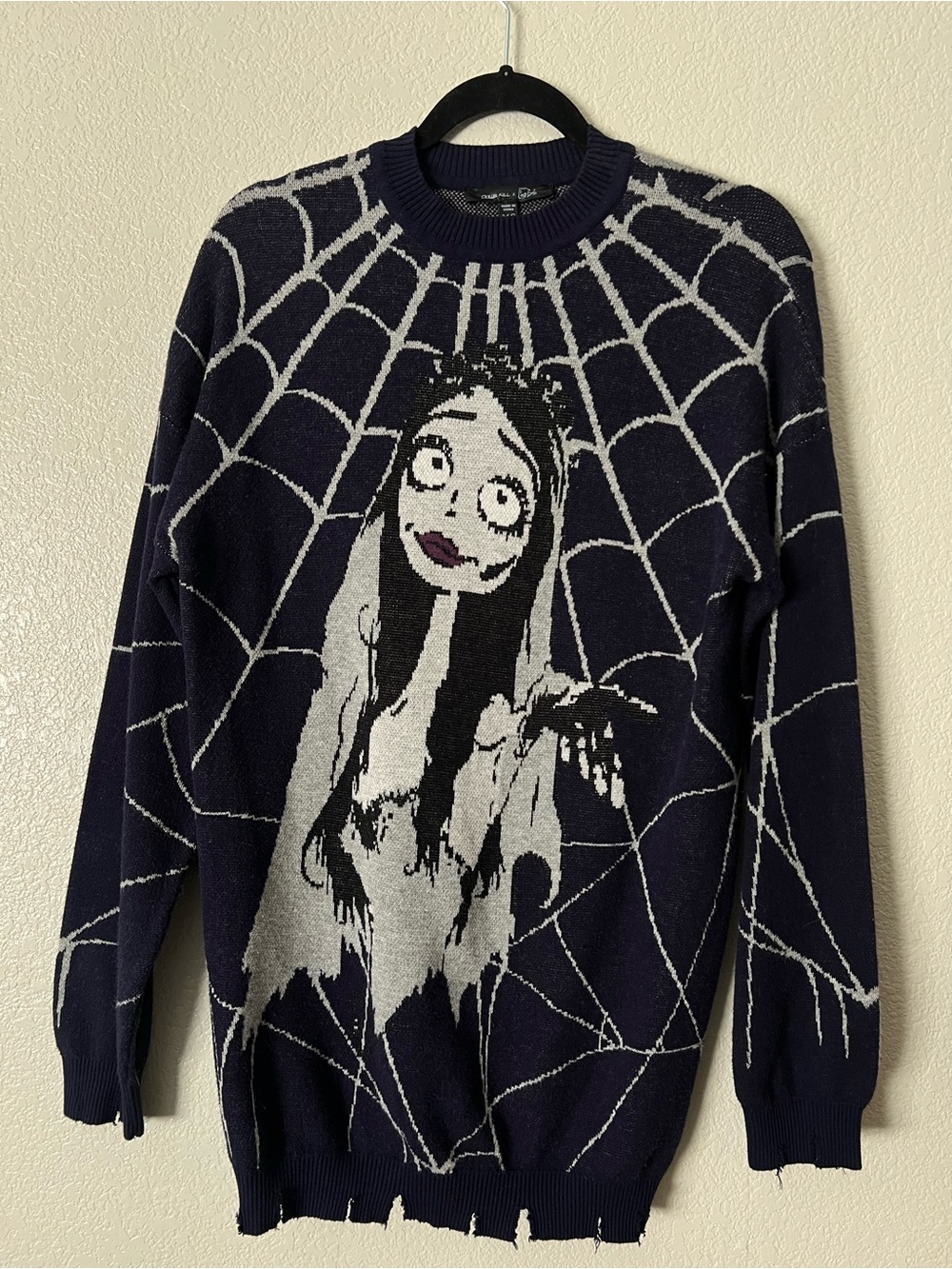 Corpse Bride Spiderweb Sweater